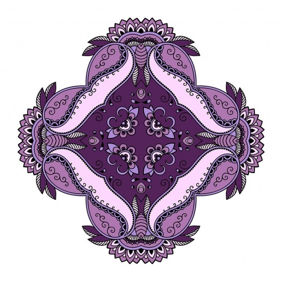 Sticker decorativ Mandala, Mov, 50 cm , 1063STK Sticker decorativ Mandala, Mov, 50 cm , 1063STK