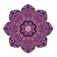 Sticker decorativ Mandala, Mov, 50 cm, 1068STK Sticker decorativ Mandala, Mov, 50 cm, 1068STK