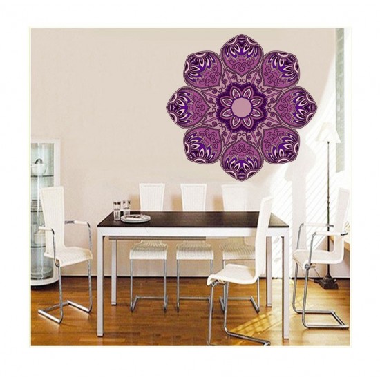 Sticker decorativ Mandala, Mov, 50 cm, 1068STK Sticker decorativ Mandala, Mov, 50 cm, 1068STK