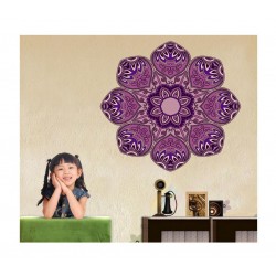 Sticker decorativ Mandala, Mov, 50 cm, 1068STK Sticker decorativ Mandala, Mov, 50 cm, 1068STK