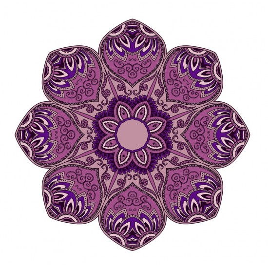Sticker decorativ Mandala, Mov, 50 cm, 1068STK Sticker decorativ Mandala, Mov, 50 cm, 1068STK