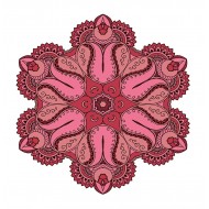 Sticker decorativ Mandala, Rosu, 50 cm , 1064STK Sticker decorativ Mandala, Rosu, 50 cm , 1064STK