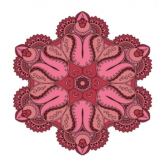 Sticker decorativ Mandala, Rosu, 50 cm , 1064STK Sticker decorativ Mandala, Rosu, 50 cm , 1064STK
