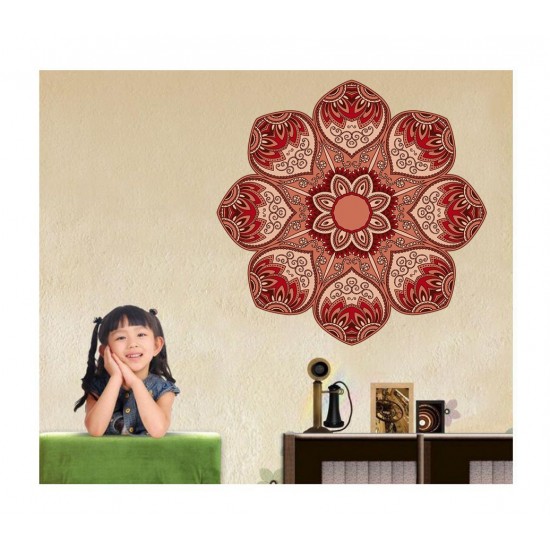 Sticker decorativ Mandala, Rosu, 50 cm , 1067STK Sticker decorativ Mandala, Rosu, 50 cm , 1067STK