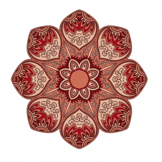 Sticker decorativ Mandala, Rosu, 50 cm , 1067STK Sticker decorativ Mandala, Rosu, 50 cm , 1067STK