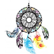 Sticker decorativ Mandala cu pene, 80 cm , 1081STK Sticker decorativ Mandala cu pene, 80 cm , 1081STK