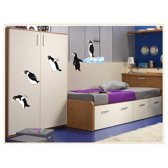 Sticker decorativ, Pinguini, 130 cm, 794STK
