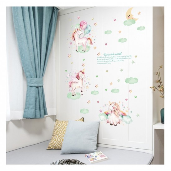 Sticker decorativ, Poney, Fairy tale world, 116 cm, 729STK Sticker decorativ, Poney, Fairy tale world, 116 cm, 729STK