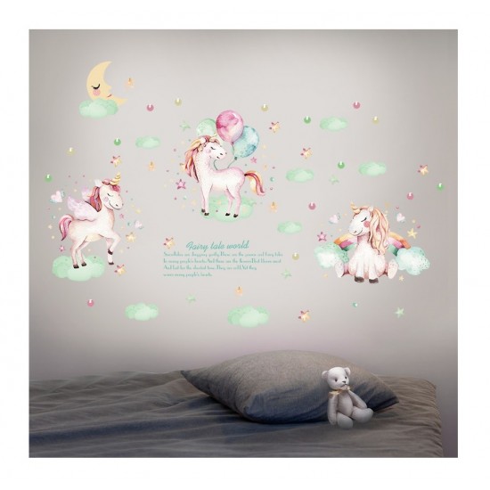 Sticker decorativ, Poney, Fairy tale world, 116 cm, 729STK Sticker decorativ, Poney, Fairy tale world, 116 cm, 729STK