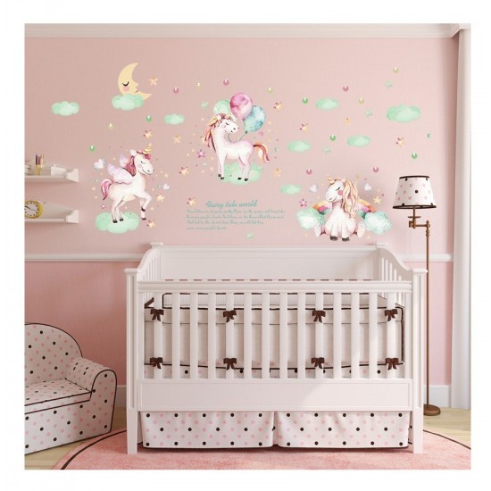 Sticker decorativ, Poney, Fairy tale world, 116 cm, 729STK Sticker decorativ, Poney, Fairy tale world, 116 cm, 729STK