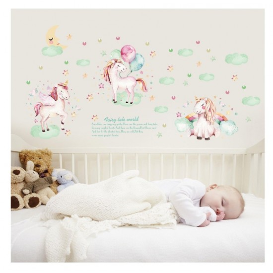 Sticker decorativ, Poney, Fairy tale world, 116 cm, 729STK Sticker decorativ, Poney, Fairy tale world, 116 cm, 729STK