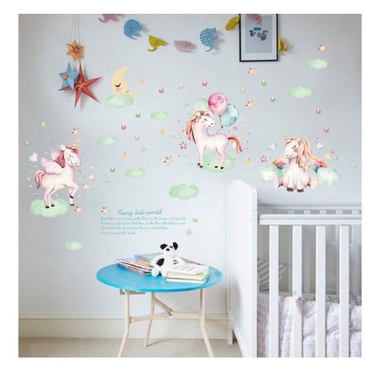 Sticker decorativ, Poney, Fairy tale world, 116 cm, 729STK Sticker decorativ, Poney, Fairy tale world, 116 cm, 729STK