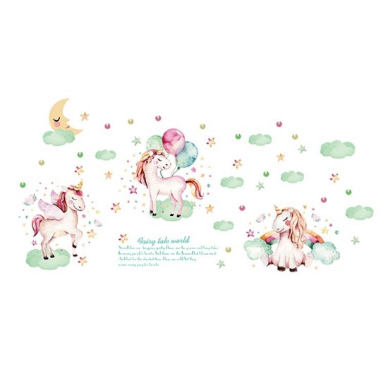 Sticker decorativ, Poney, Fairy tale world, 116 cm, 729STK Sticker decorativ, Poney, Fairy tale world, 116 cm, 729STK