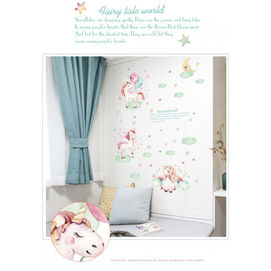 Sticker decorativ, Poney, Fairy tale world, 116 cm, 729STK Sticker decorativ, Poney, Fairy tale world, 116 cm, 729STK