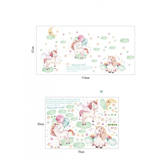 Sticker decorativ, Poney, Fairy tale world, 116 cm, 729STK Sticker decorativ, Poney, Fairy tale world, 116 cm, 729STK