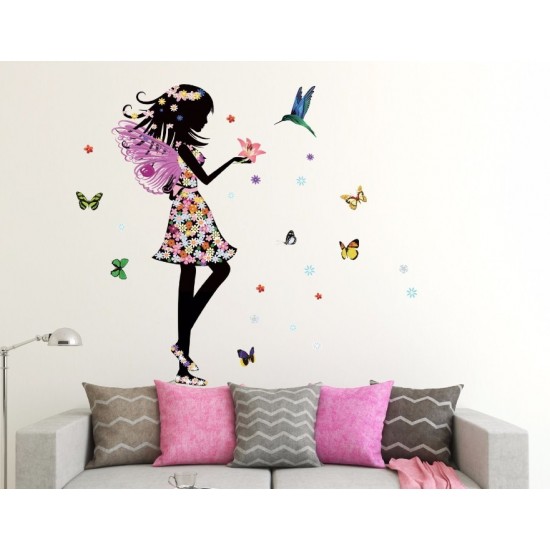 Sticker decorativ, Printesa, Fluturi, 110 cm, 730STK Sticker decorativ, Printesa, Fluturi, 110 cm, 730STK