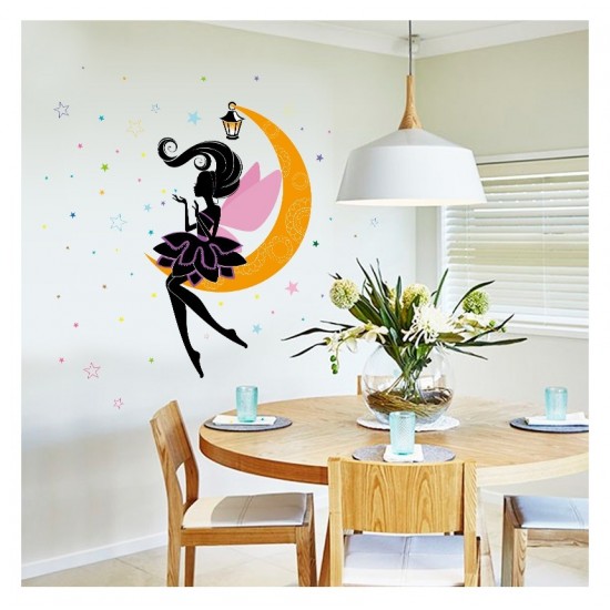 Sticker decorativ, Printesa pe luna, 122 cm, 707STK Sticker decorativ, Printesa pe luna, 122 cm, 707STK