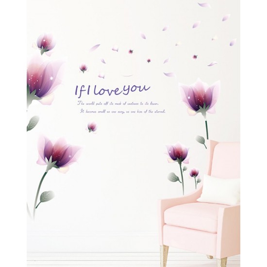 Sticker decorativ, Romantic Flowers, 155 cm, 763STK Sticker decorativ, Romantic Flowers, 155 cm, 763STK