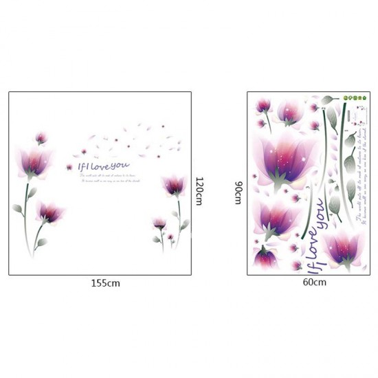 Sticker decorativ, Romantic Flowers, 155 cm, 763STK Sticker decorativ, Romantic Flowers, 155 cm, 763STK