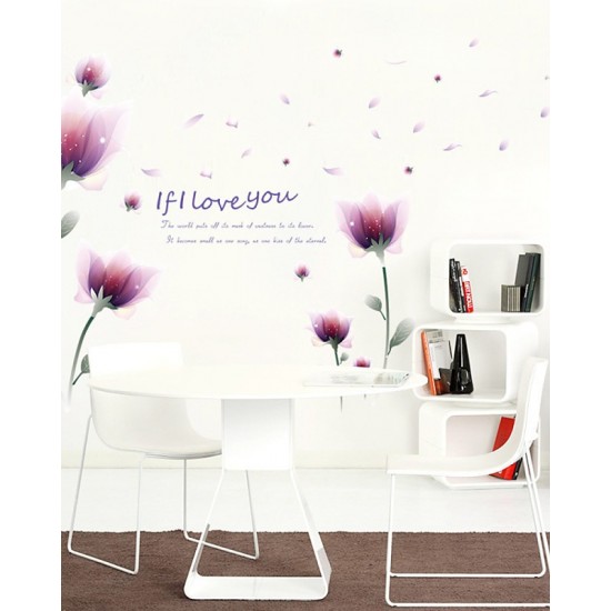 Sticker decorativ, Romantic Flowers, 155 cm, 763STK Sticker decorativ, Romantic Flowers, 155 cm, 763STK