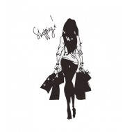 Sticker decorativ, Shopping, 75 cm, 818STK