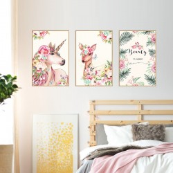 Sticker decorativ, Tablou flamingo, 93 cm, 791STK