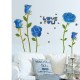 Sticker decorativ, Trandafiri albastrii, 100 cm, 817STK Sticker decorativ, Trandafiri albastrii, 100 cm, 817STK