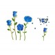 Sticker decorativ, Trandafiri albastrii, 100 cm, 817STK Sticker decorativ, Trandafiri albastrii, 100 cm, 817STK