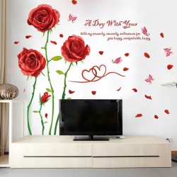 Sticker decorativ, Trandafiri rosii, 190 cm, 780STK Sticker decorativ, Trandafiri rosii, 190 cm, 780STK