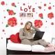Sticker decorativ, Trandafiri rosii cu 2 rame foto, 120 cm, 793STK Sticker decorativ, Trandafiri rosii cu 2 rame foto, 120 cm, 793STK