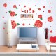 Sticker decorativ, Trandafiri rosii cu 2 rame foto, 120 cm, 793STK Sticker decorativ, Trandafiri rosii cu 2 rame foto, 120 cm, 793STK