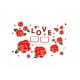 Sticker decorativ, Trandafiri rosii cu 2 rame foto, 120 cm, 793STK Sticker decorativ, Trandafiri rosii cu 2 rame foto, 120 cm, 793STK