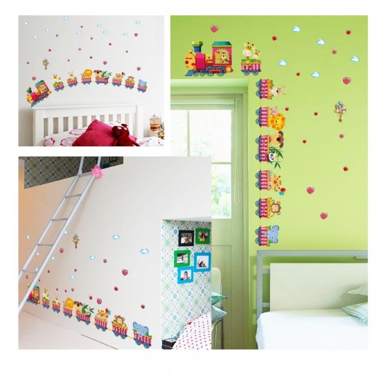 Sticker decorativ, Trenulet cu animale, 158 cm, 716STK Sticker decorativ, Trenulet cu animale, 158 cm, 716STK