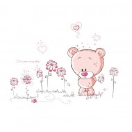 Sticker decorativ, Ursulet, Love you every day, 100 cm, 713STK Sticker decorativ, Ursulet, Love you every day, 100 cm, 713STK