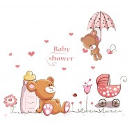 Sticker decorativ, Ursuleti, Baby shower, 77 cm, 712STK Sticker decorativ, Ursuleti, Baby shower, 77 cm, 712STK