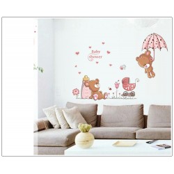 Sticker decorativ, Ursuleti, Baby shower, 77 cm, 712STK Sticker decorativ, Ursuleti, Baby shower, 77 cm, 712STK