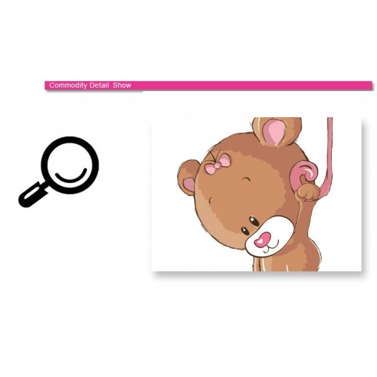 Sticker decorativ, Ursuleti, Baby shower, 77 cm, 712STK