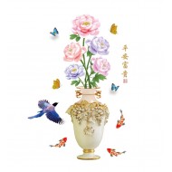 Sticker decorativ, Vaza cu flori, 110 cm, 764STK Sticker decorativ, Vaza cu flori, 110 cm, 764STK