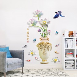 Sticker decorativ, Vaza cu flori, 115 cm, 759STK Sticker decorativ, Vaza cu flori, 115 cm, 759STK