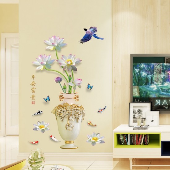 Sticker decorativ, Vaza cu flori, 115 cm, 759STK Sticker decorativ, Vaza cu flori, 115 cm, 759STK