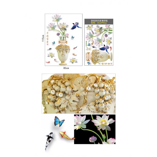 Sticker decorativ, Vaza cu flori, 115 cm, 759STK Sticker decorativ, Vaza cu flori, 115 cm, 759STK