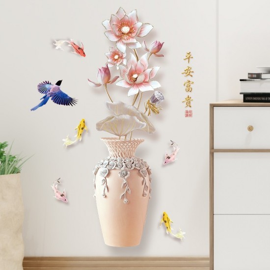Sticker decorativ, Vaza cu flori, 120 cm, 762STK Sticker decorativ, Vaza cu flori, 120 cm, 762STK