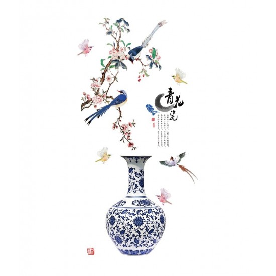 Sticker decorativ, Vaza cu flori, 137 cm, 760STK Sticker decorativ, Vaza cu flori, 137 cm, 760STK