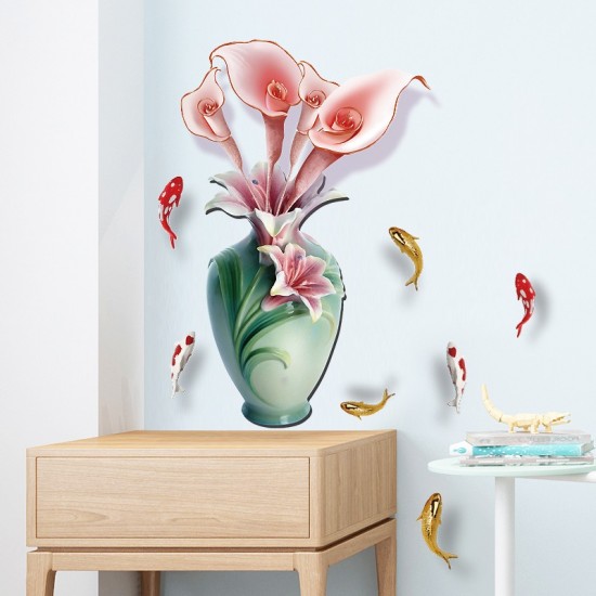 Sticker decorativ, Vaza cu flori, 65 cm, 814STK Sticker decorativ, Vaza cu flori, 65 cm, 814STK