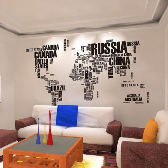 Sticker decorativ, World Map, 190 cm, 757STK Sticker decorativ, World Map, 190 cm, 757STK