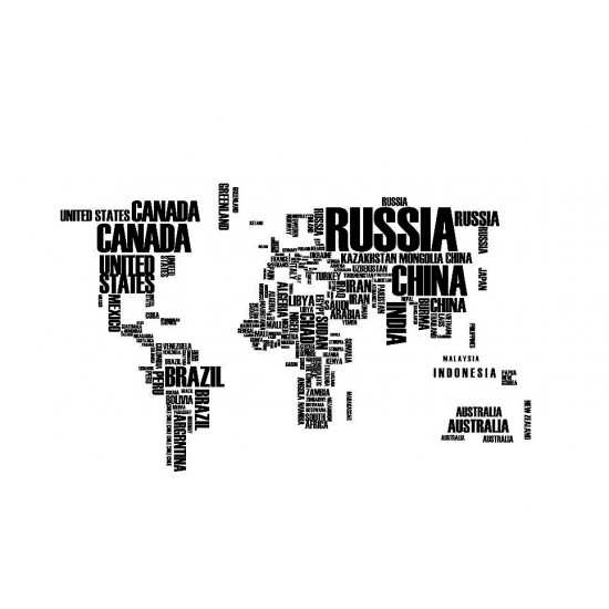 Sticker decorativ, World Map, 190 cm, 757STK Sticker decorativ, World Map, 190 cm, 757STK