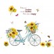 Sticker decorativ cu Bicicleta si flori, 120 cm, 1132STK Sticker decorativ cu Bicicleta si flori, 120 cm, 1132STK