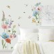 Sticker decorativ cu Flori albastre, 120 cm, 1137STK