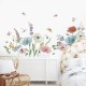 Sticker decorativ cu Flori albastre, 120 cm, 1137STK