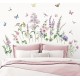 Sticker decorativ cu Flori mov cu fluturi, 120 cm, 1133STK Sticker decorativ cu Flori mov cu fluturi, 120 cm, 1133STK